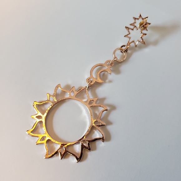 Sun and moon earrings - Picture 2 of 7